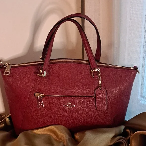 NEW Coach  Prairie Burgundy Satchel and Crossbody Excellent Condition - Picture 3 of 14